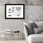 Tallinn Map with Cathedral and Palace Wall Art