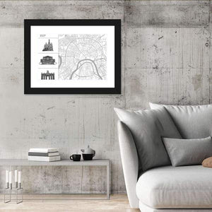 Moscow City Map Wall Art