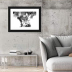 Monochrome Ink Swirl Wall Art