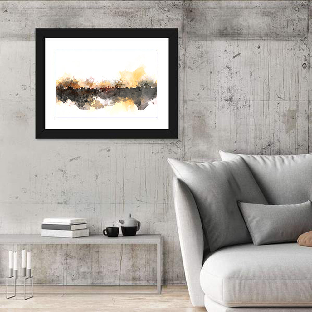 Sunset Treeline Watercolor Iii Wall Art