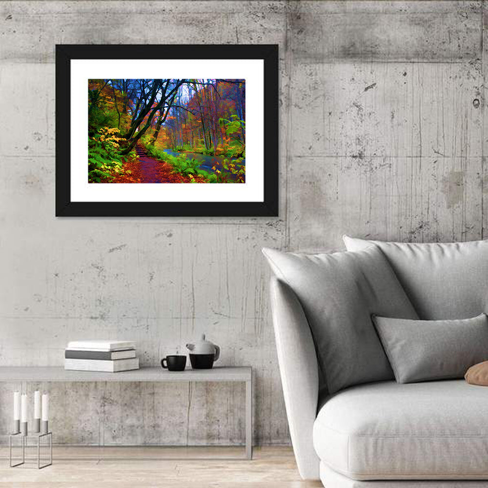 Autumn Along Oirase River Wall Art