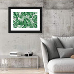 Layered Tropical Leaves Wall Art