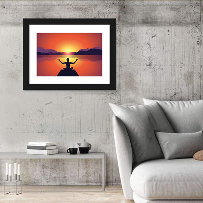 Peaceful Meditation Silhouette Wall Art