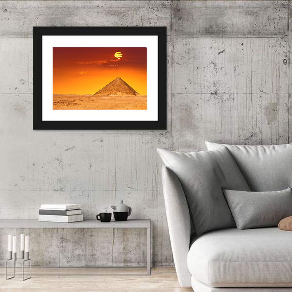 Dahshur Red Pyramid Wall Art in a room, landscape