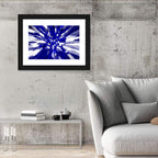 Radial Blue Starburst Wall Art