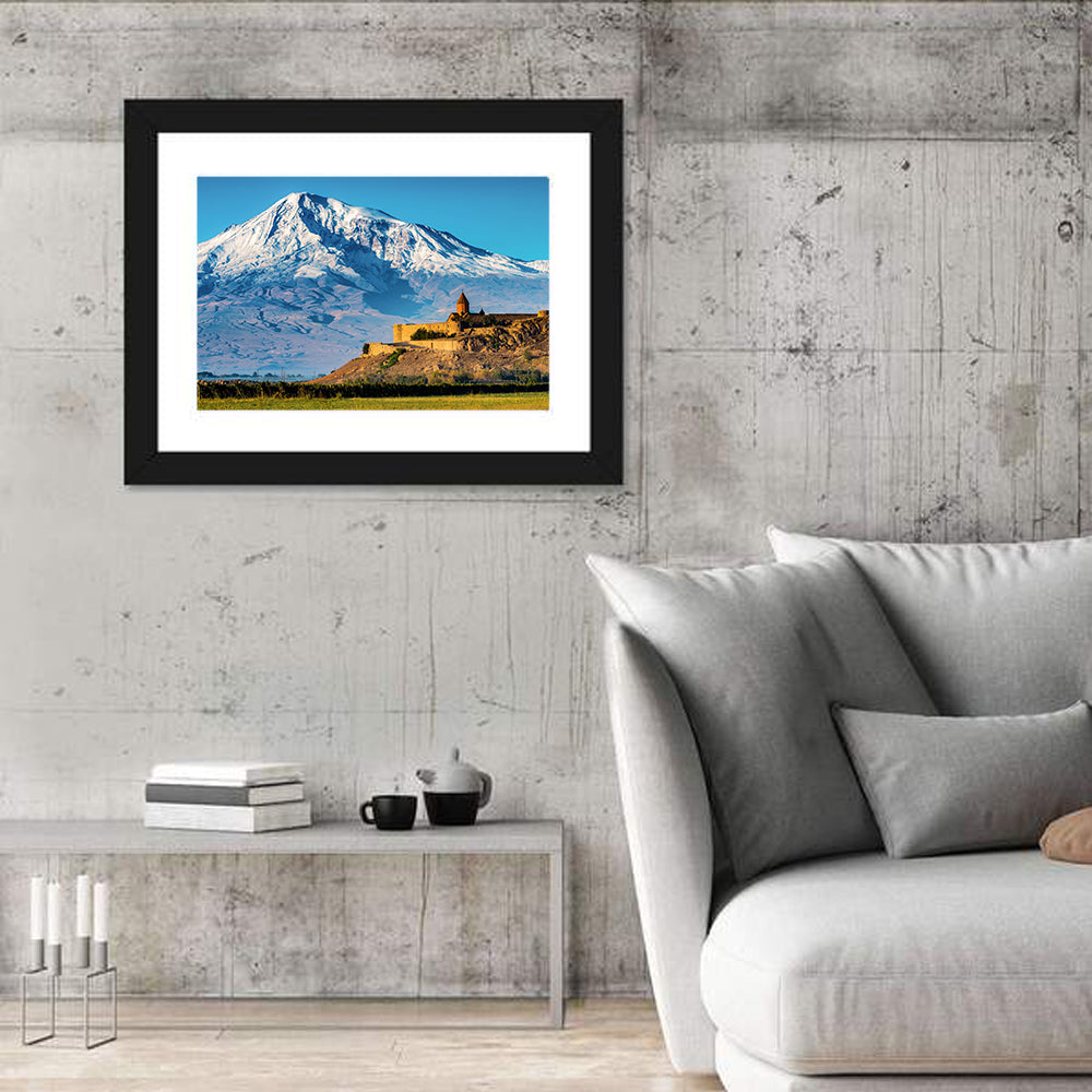 Khor Virap and Mount Ararat at Golden Hour Wall Art