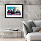 Los Angeles Night Skyline with U.s. Bank Tower Wall Art