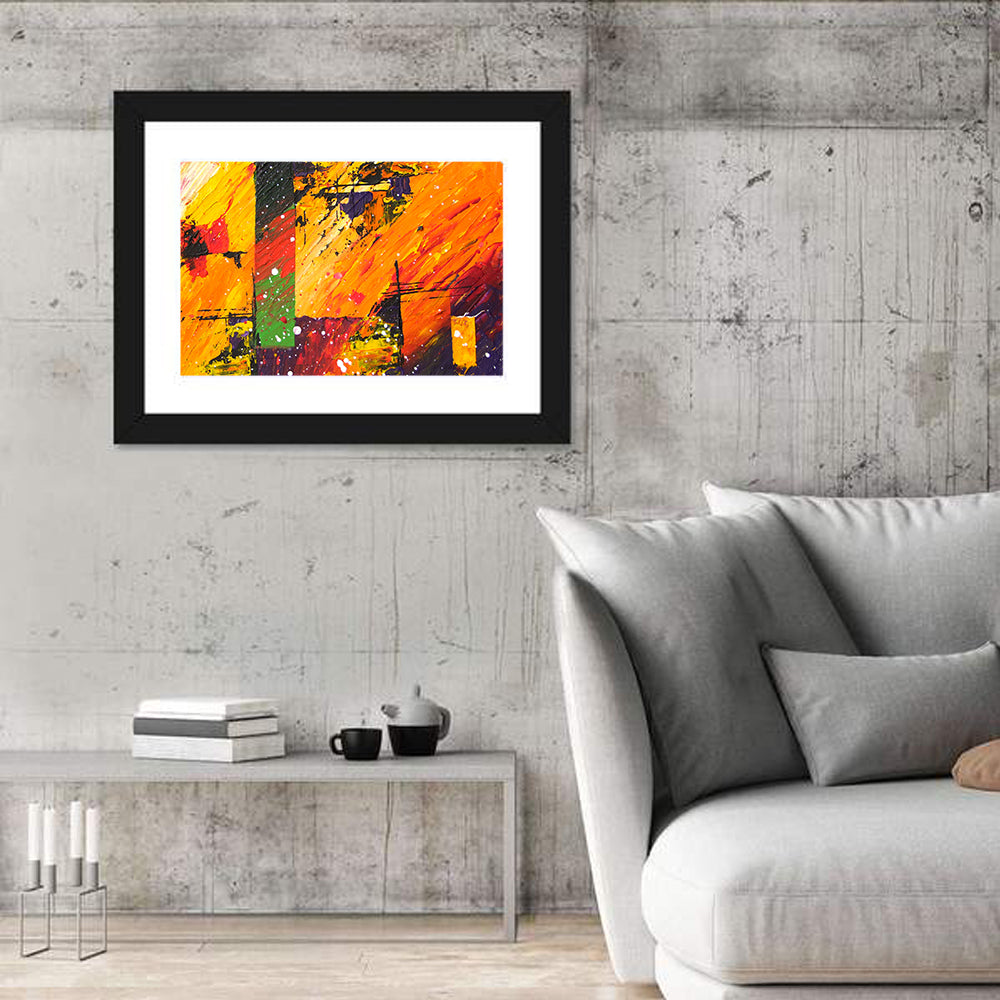 Bold Impasto Geometry Wall Art