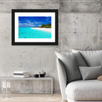 Turquoise Island with Water Bungalows Wall Art