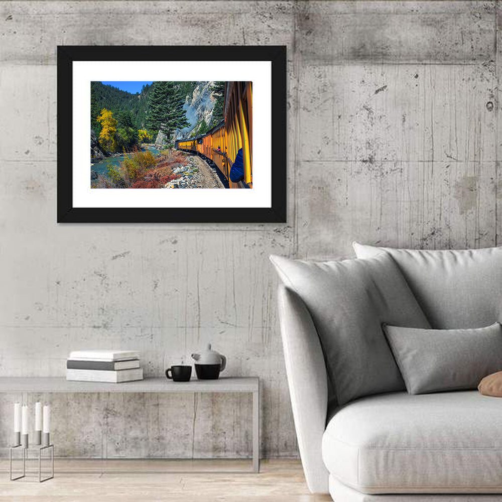 Steam Engine No 21 in Colorado Wall Art in a room, landscape