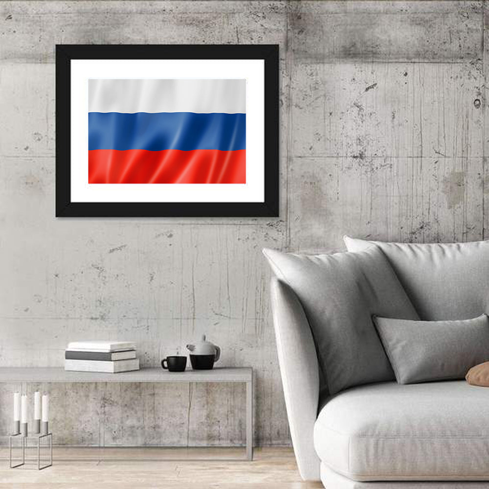 Russian Tricolor Flag Wall Art