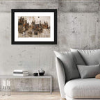 Brushstroke City Skyline Wall Art