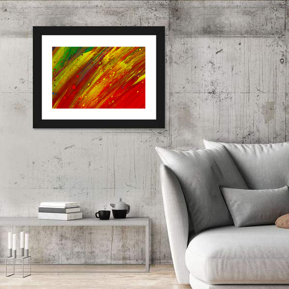 Vibrant Fluid Abstract with Cells Wall Art