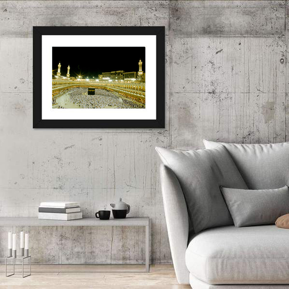 Night View of the Kaaba, Makkah Wall Art