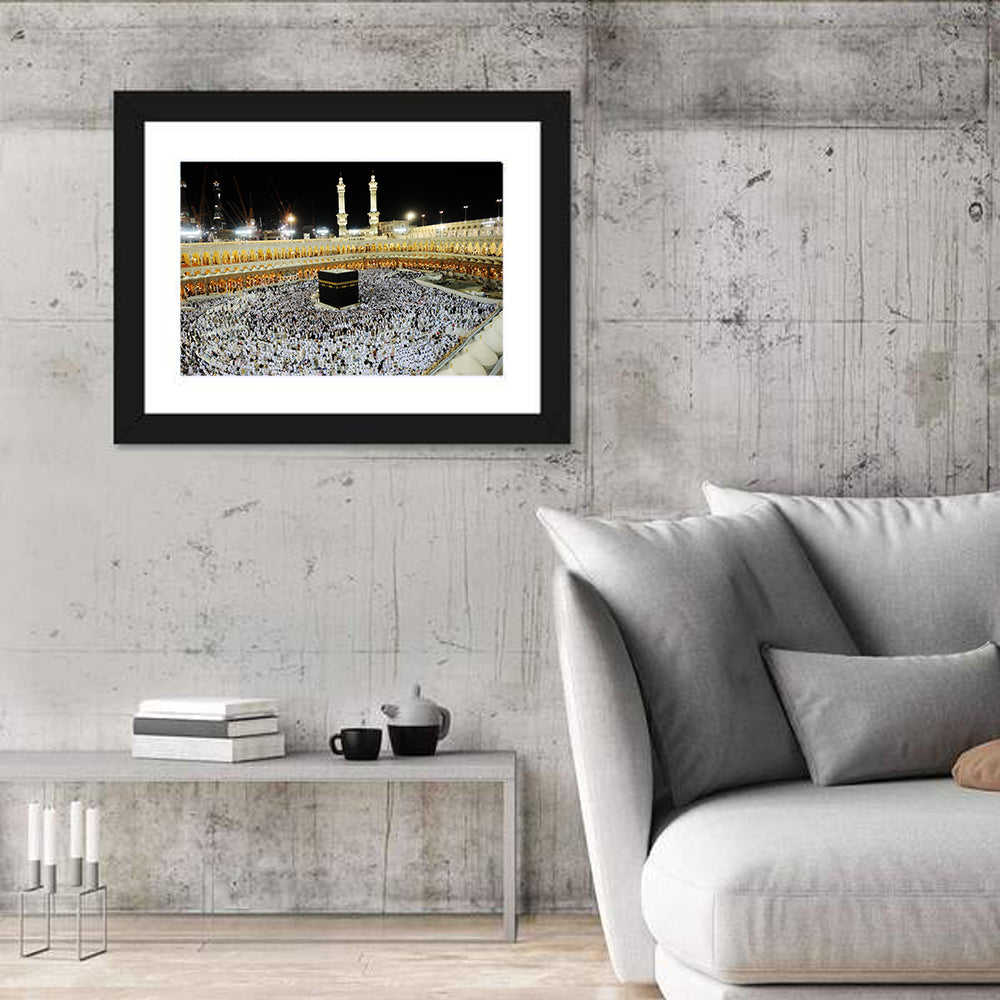 Kaaba Overhead Night View Wall Art