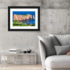 Percé Rock and Coastal Village, Quebec Wall Art