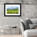 Countryside Vineyard Watercolor Wall Art