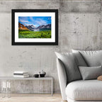 Mount Assiniboine Glacier and Magig Lake Wall Art