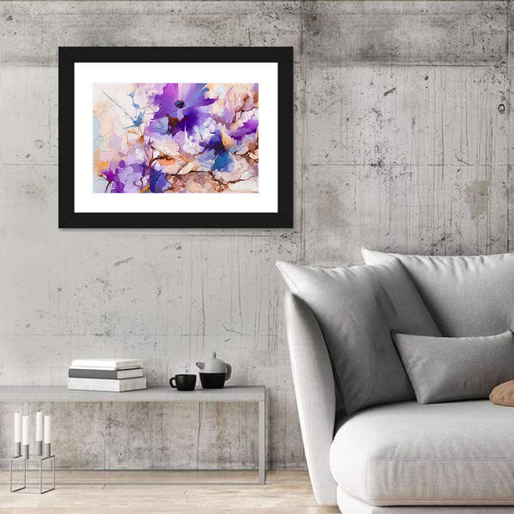 Acrylic Spring Flower Wall Art in a room, landscape