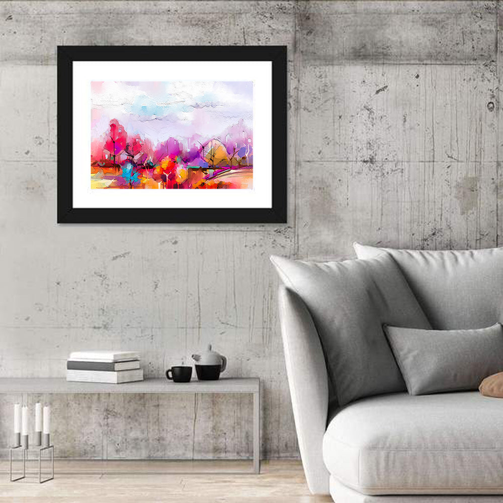 Impasto Meadow Landscape Wall Art