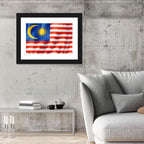Malaysian Flag with Crescent and 14 Point Star Wall Art