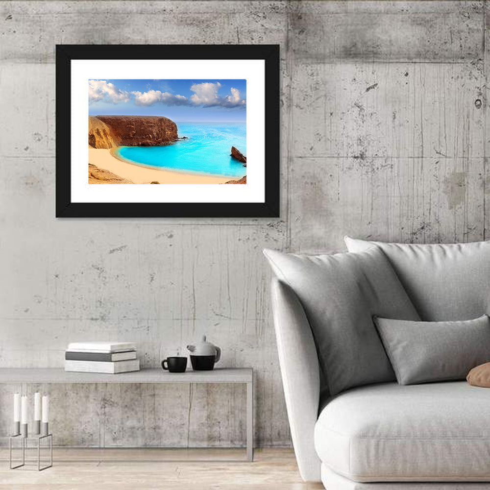 El Papagayo Beach Lanzarote Wall Art in a room, landscape