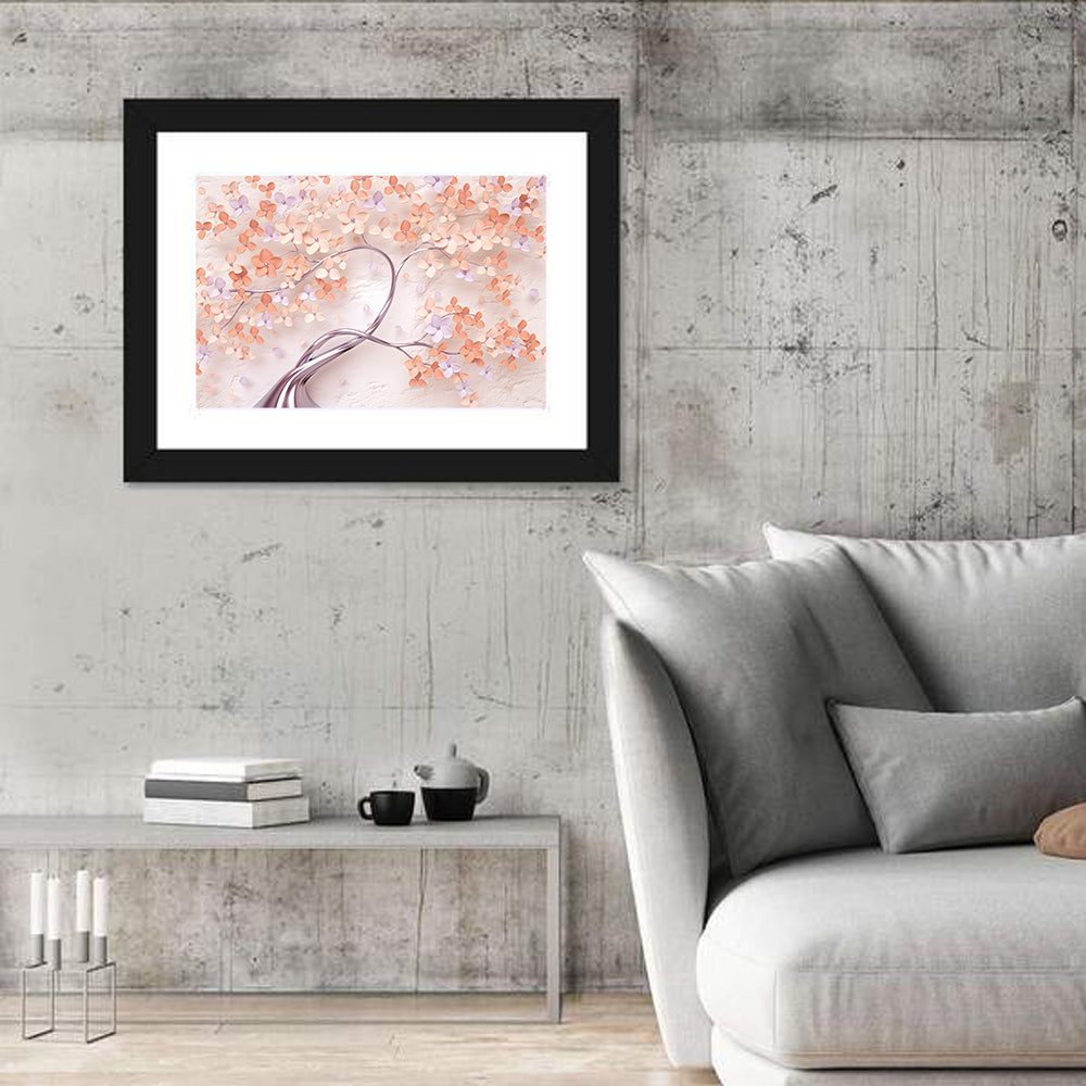 Vintage Silver Branch Blossom Wall Art