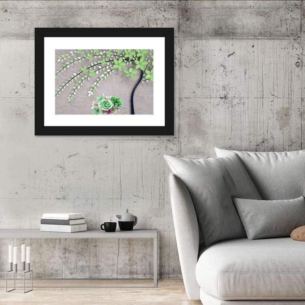 3d Flowering Branch Wall Art
