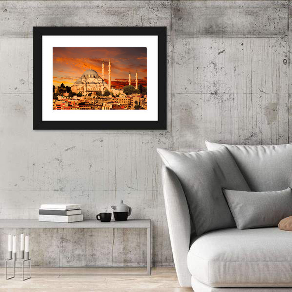 Suleymaniye Mosque at Dusk Wall Art