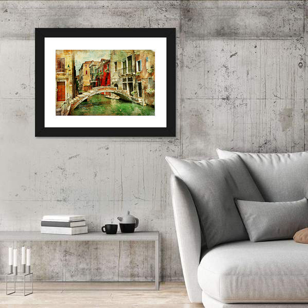 Venetian Canal Romance Wall Art