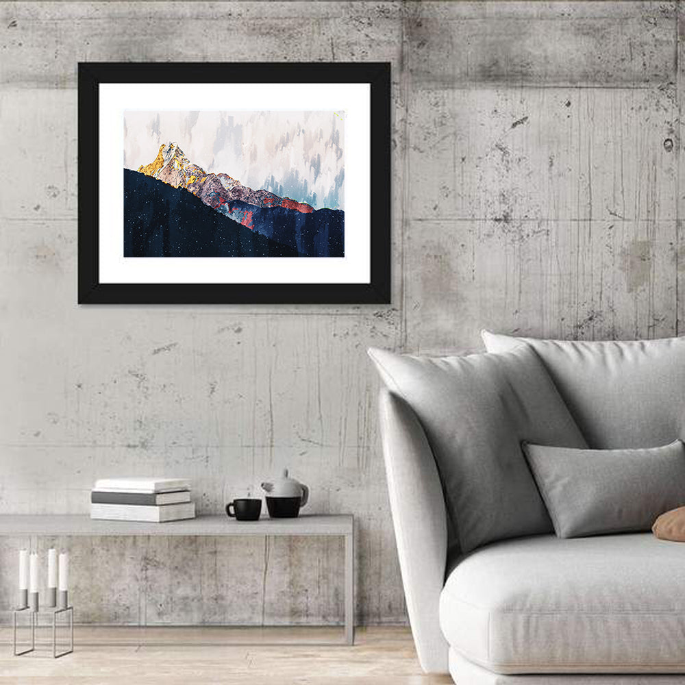 Textured Mountain Peaks Wall Art