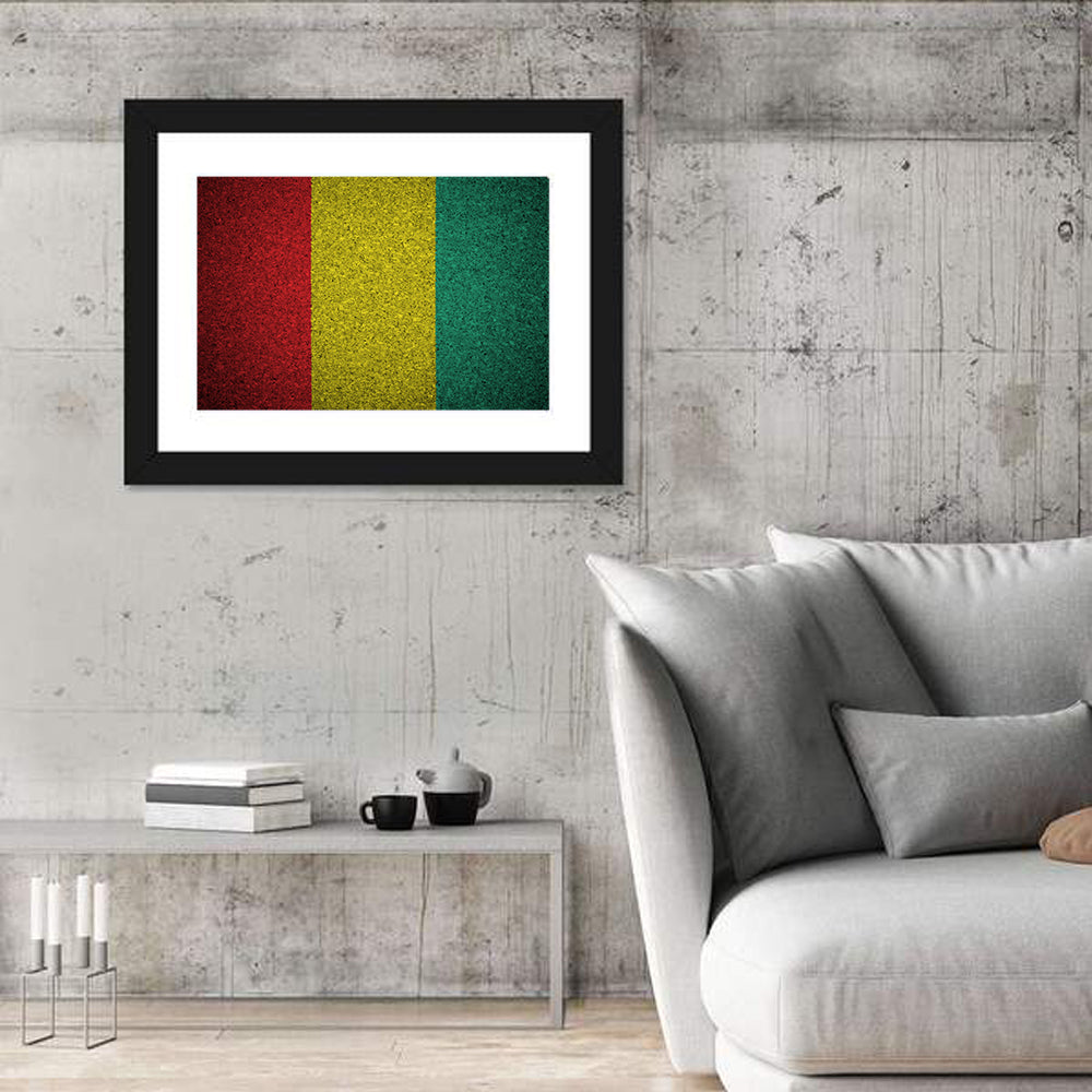Textured Guinean Flag Wall Art