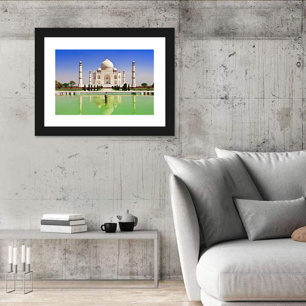 Taj Mahal Day Reflection Wall Art