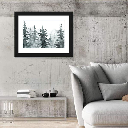 Snowy Pine & Spruce Trees Artwork Wall Art