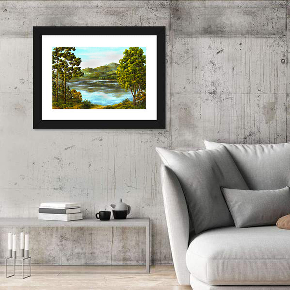 Tranquil Mountain Lake Wall Art