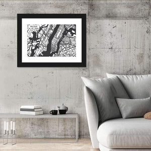 New York City Map Wall Art