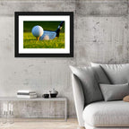 Golf Ball and Club Close Up Wall Art