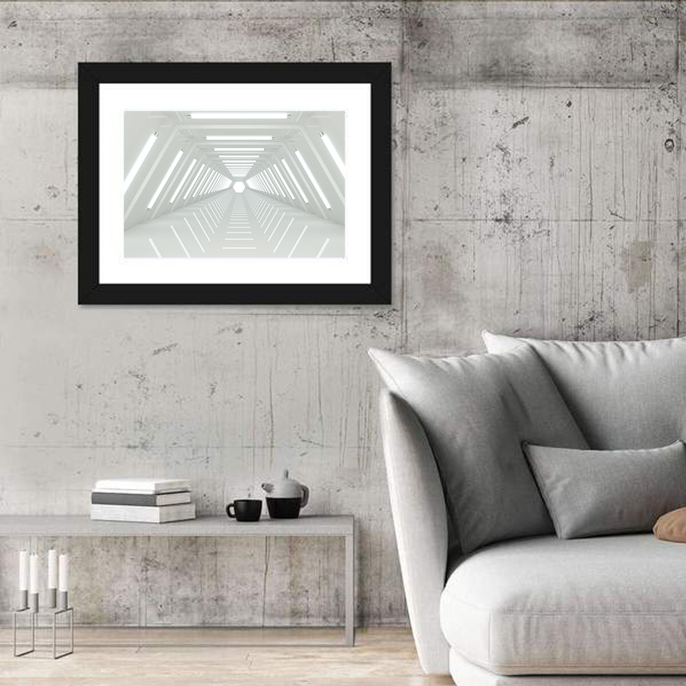 White Tunnel Wall Art