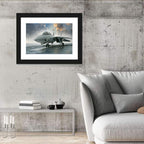 Swept-wing Jet on Flight Deck Wall Art