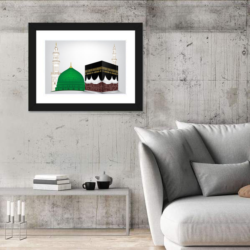 Masjid Al Haram and Masjid E Nabawi Wall Art