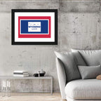 Wyoming Typographic Map Wall Art