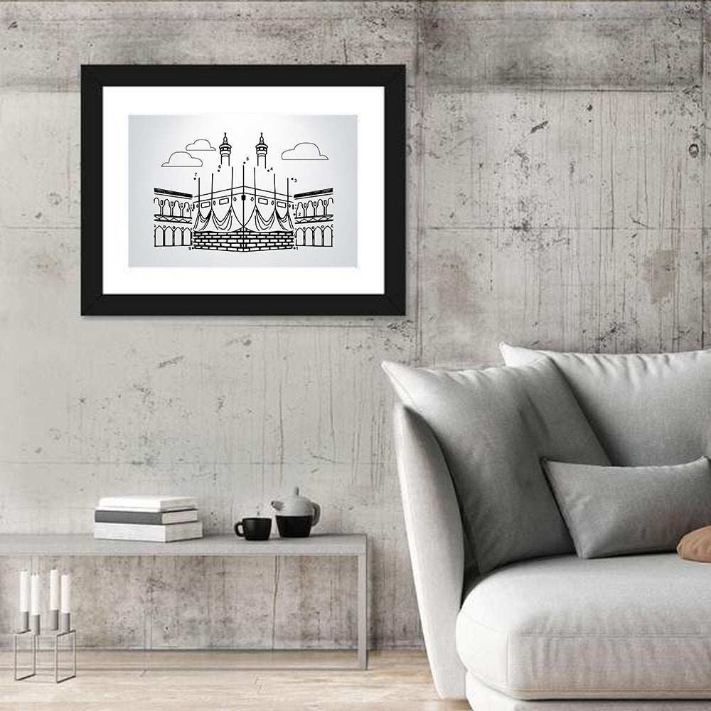 Khana E Kaaba Minimalist Line Wall Art