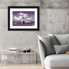 Ethereal Purple Tree Landscape Wall Art