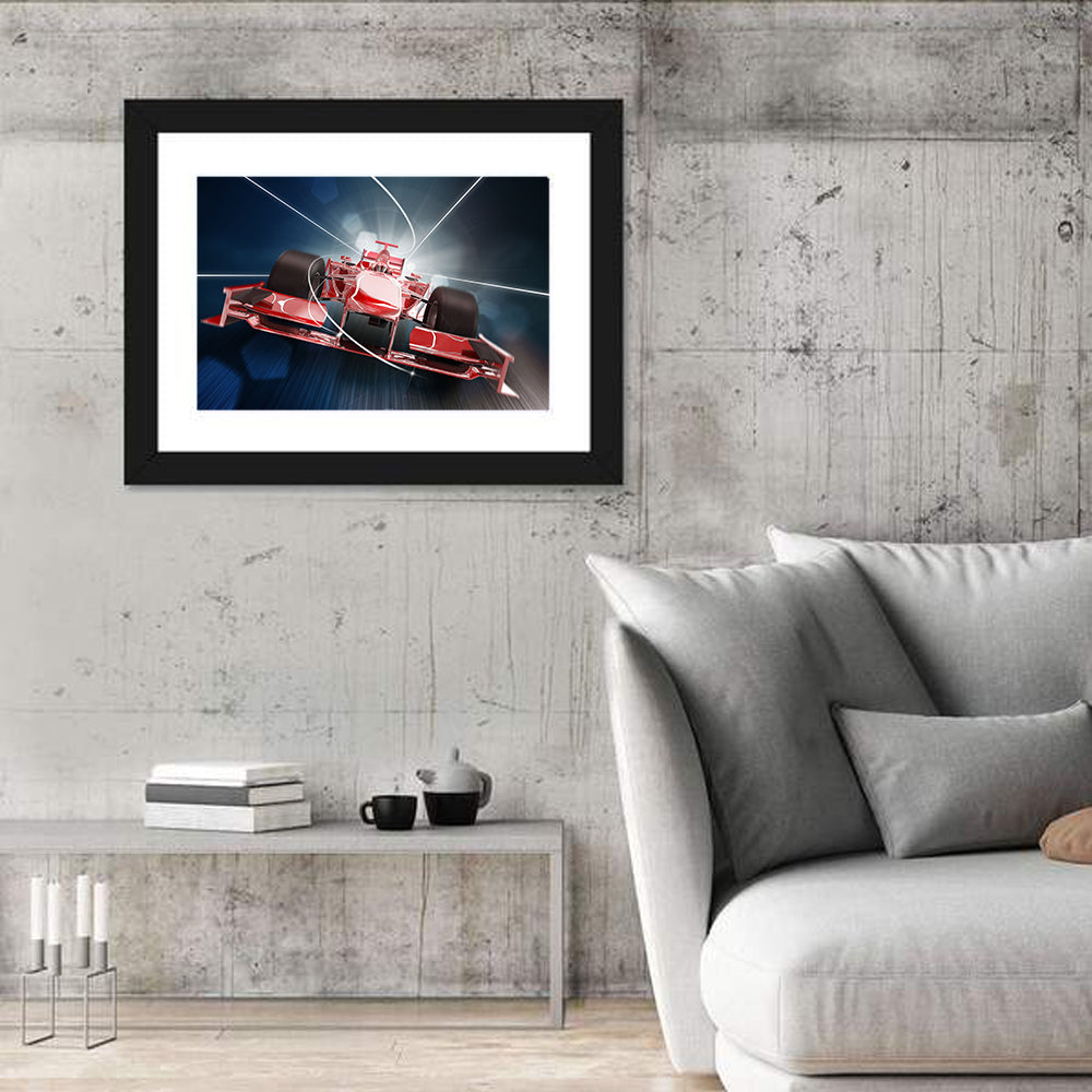 Formula One Concept Car Wall Art in a room, landscape