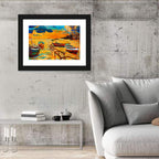 Wooden Pier at Sunset Wall Art