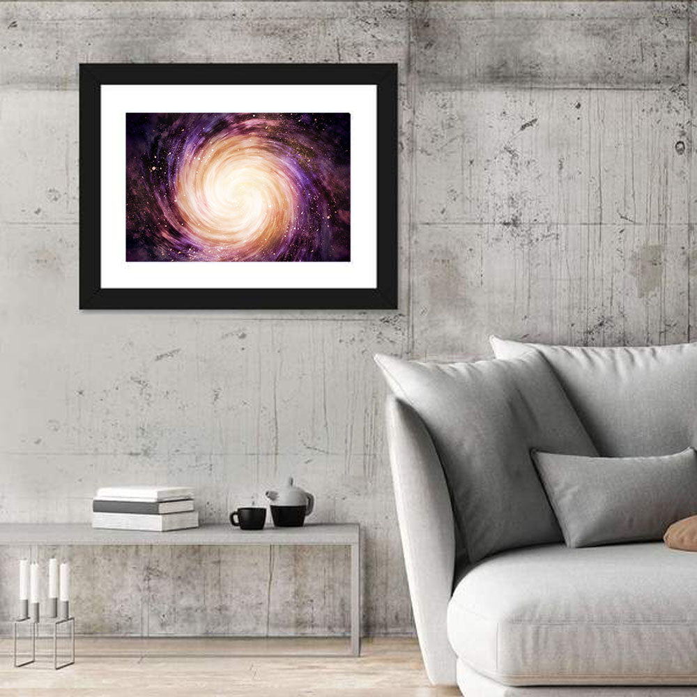 Spiral Galaxy In Space With Stars Wall Art