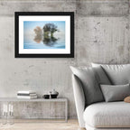 Misty Lake Reflection Wall Art