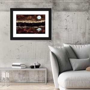 Moonlit Lake Artwork Wall Art