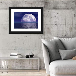 Full Moon Over Water Wall Art