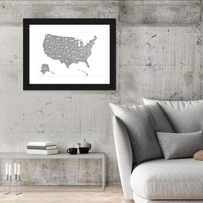 Map Of USA Wall Art